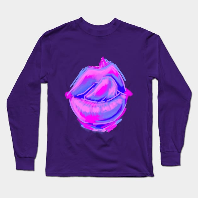 Neon Kiss Long Sleeve T-Shirt by SpectacledPeach